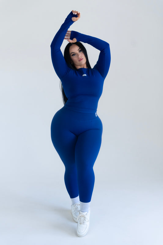 Long Sleeve Contour Top - Royal Blue