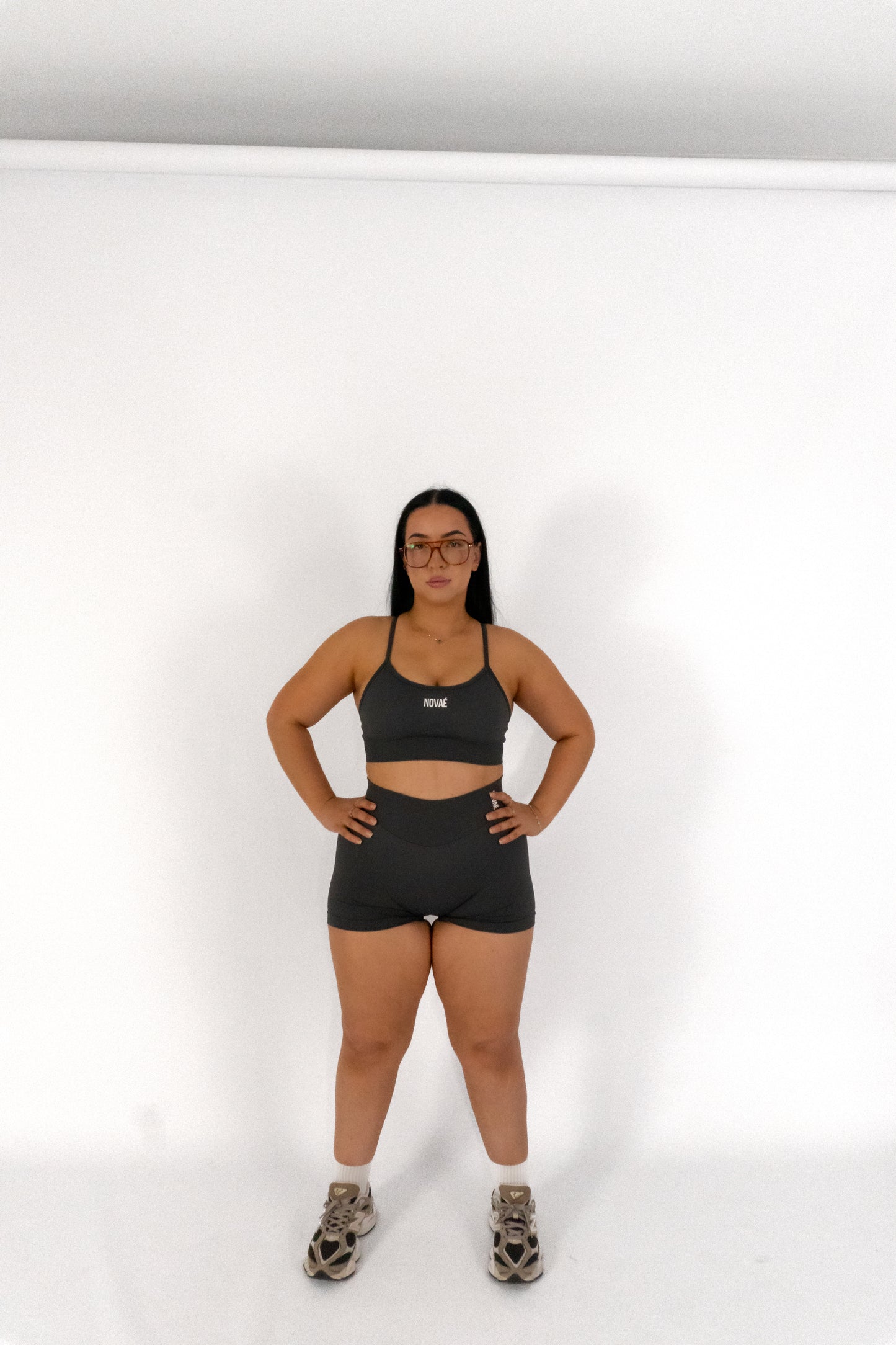 Vital Cross Bra - Charcoal