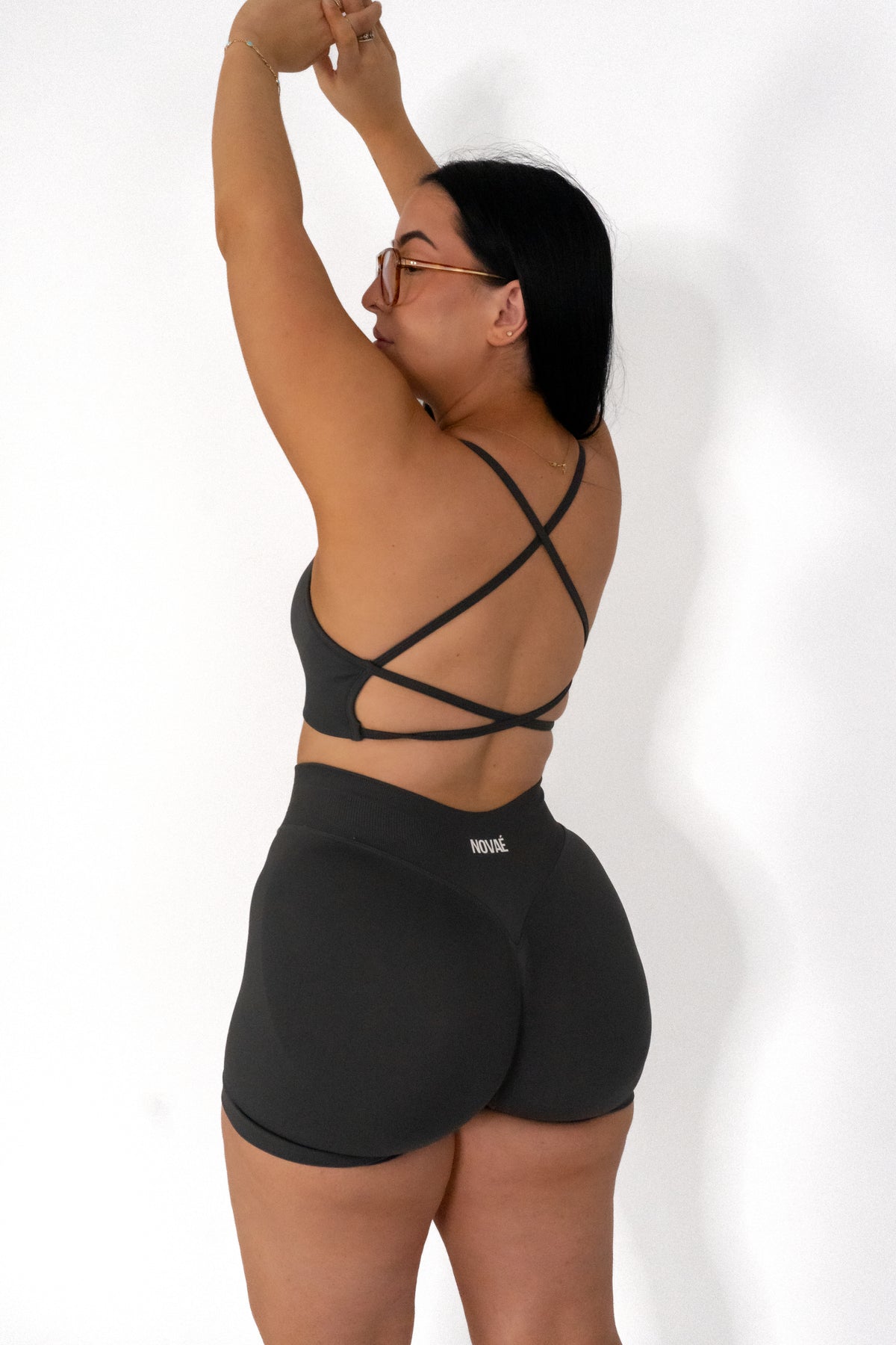 Vital Cross Bra - Charcoal