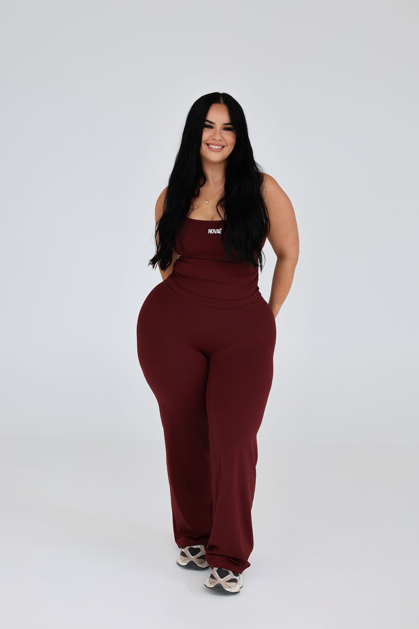 ESSNTL Wide legs - Burgundy