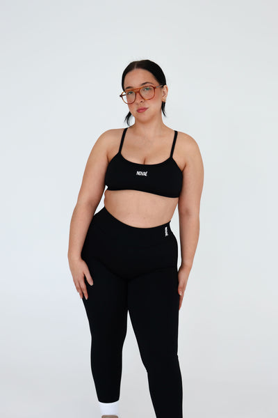 V-Back Cross Bra - Black