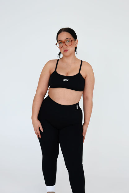 V-Back Cross Bra - Black