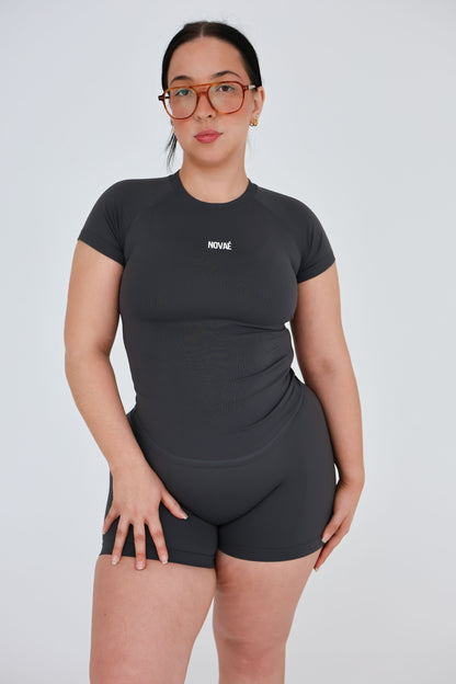 Contour Top - Charcoal