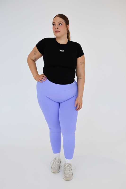 V-Back Leggings - Lavender