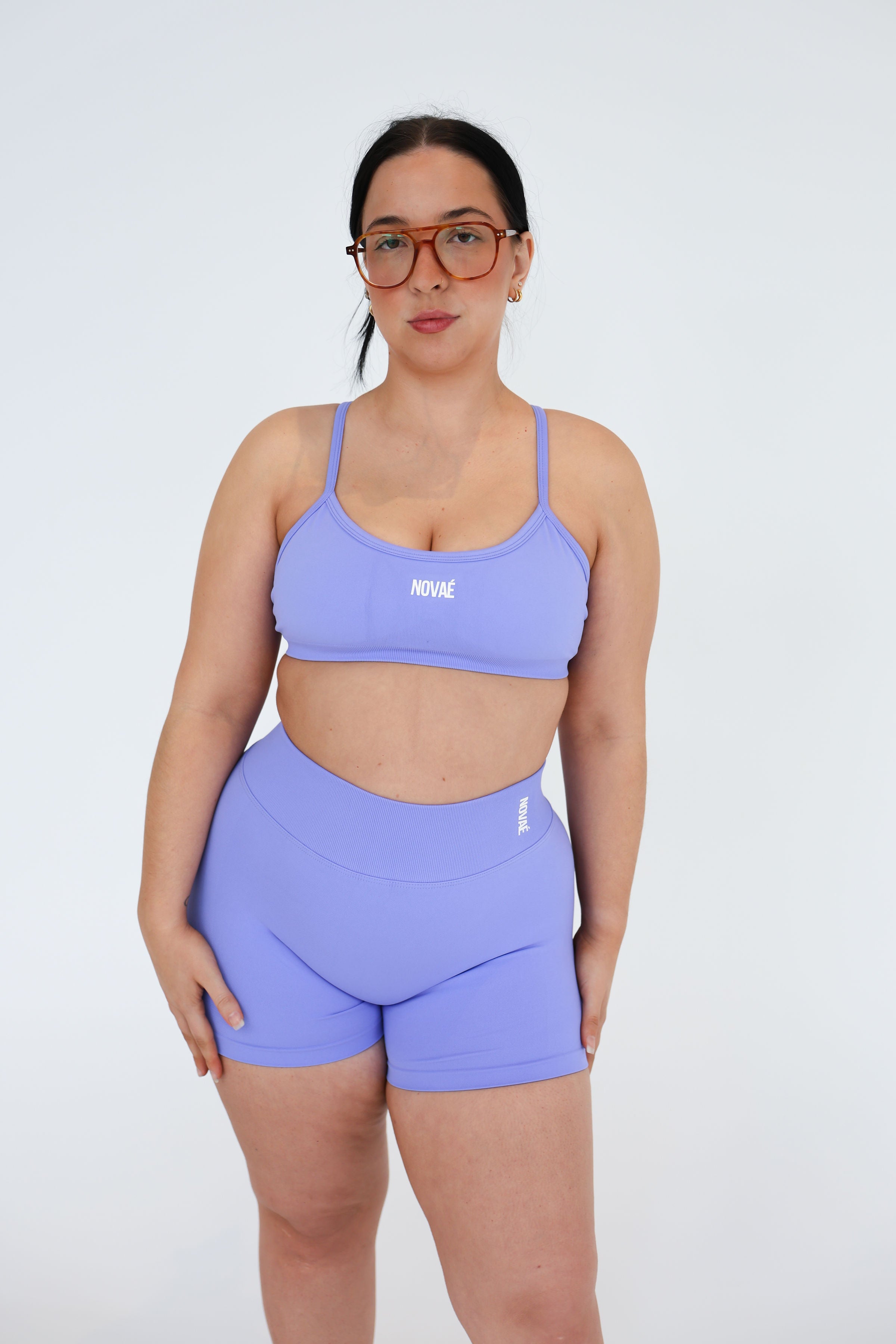V-Back Shorts - Lavender