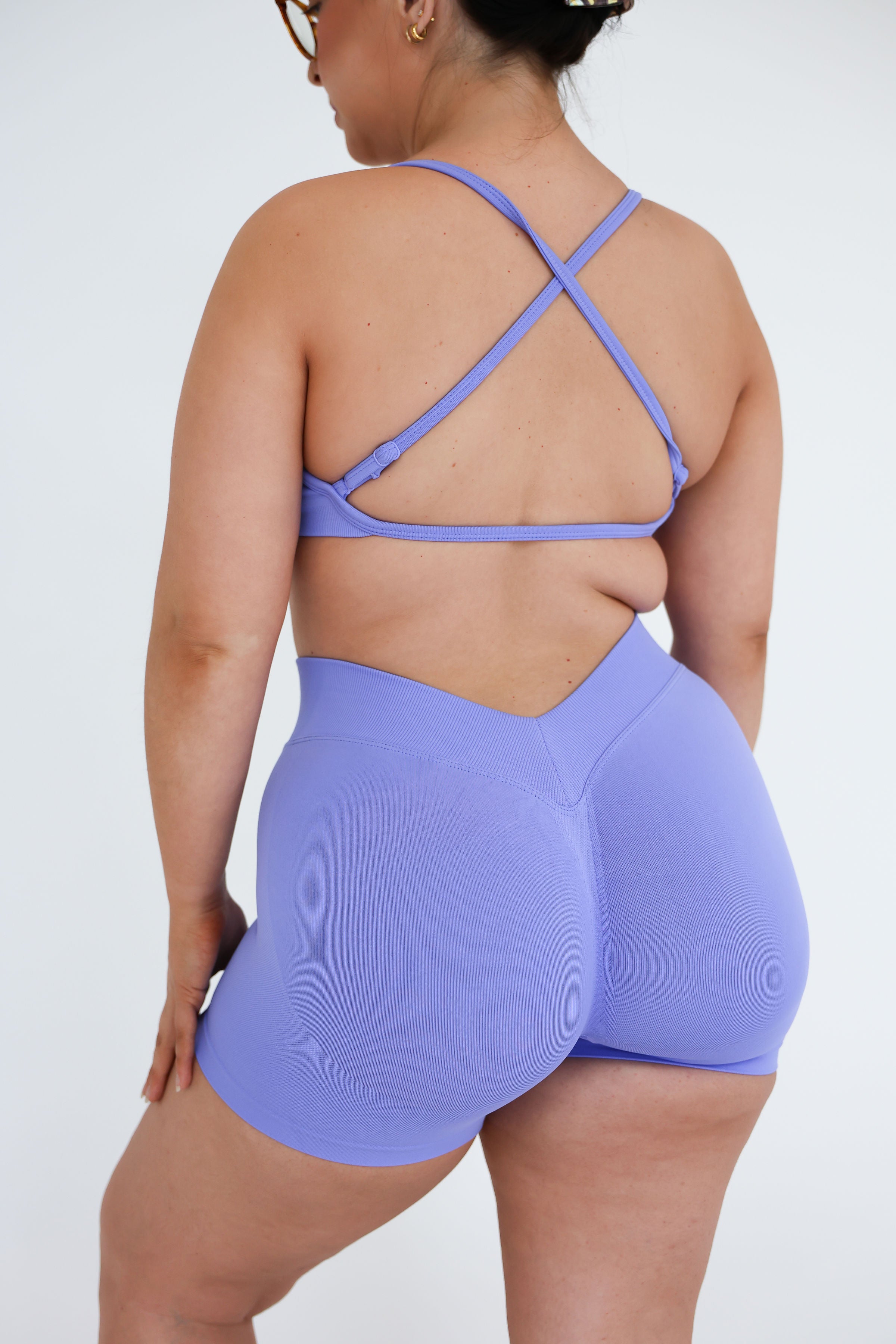 V-Back Shorts - Lavender