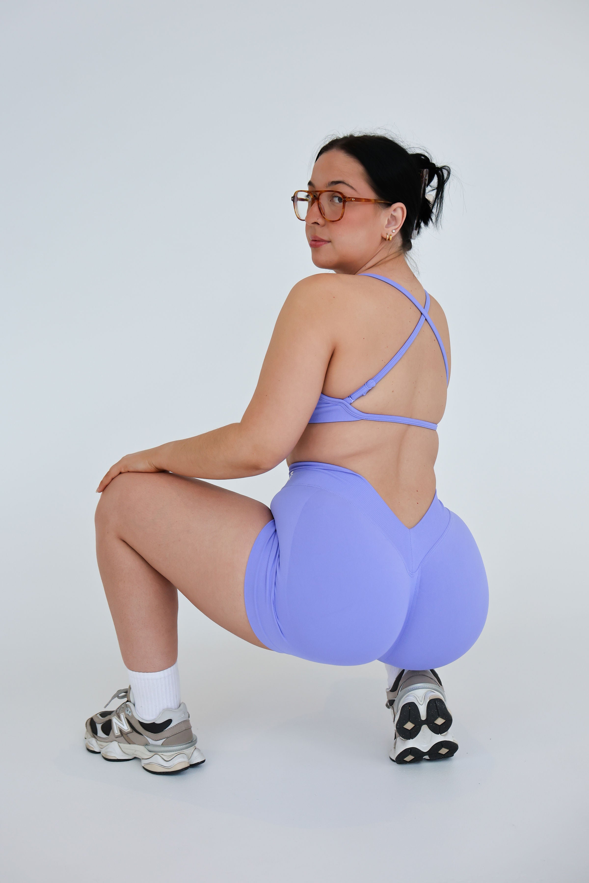 V-Back Shorts - Lavender