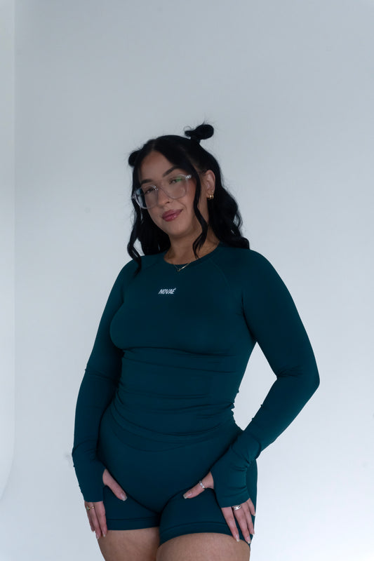 Long Sleeve Contour Top - Forest