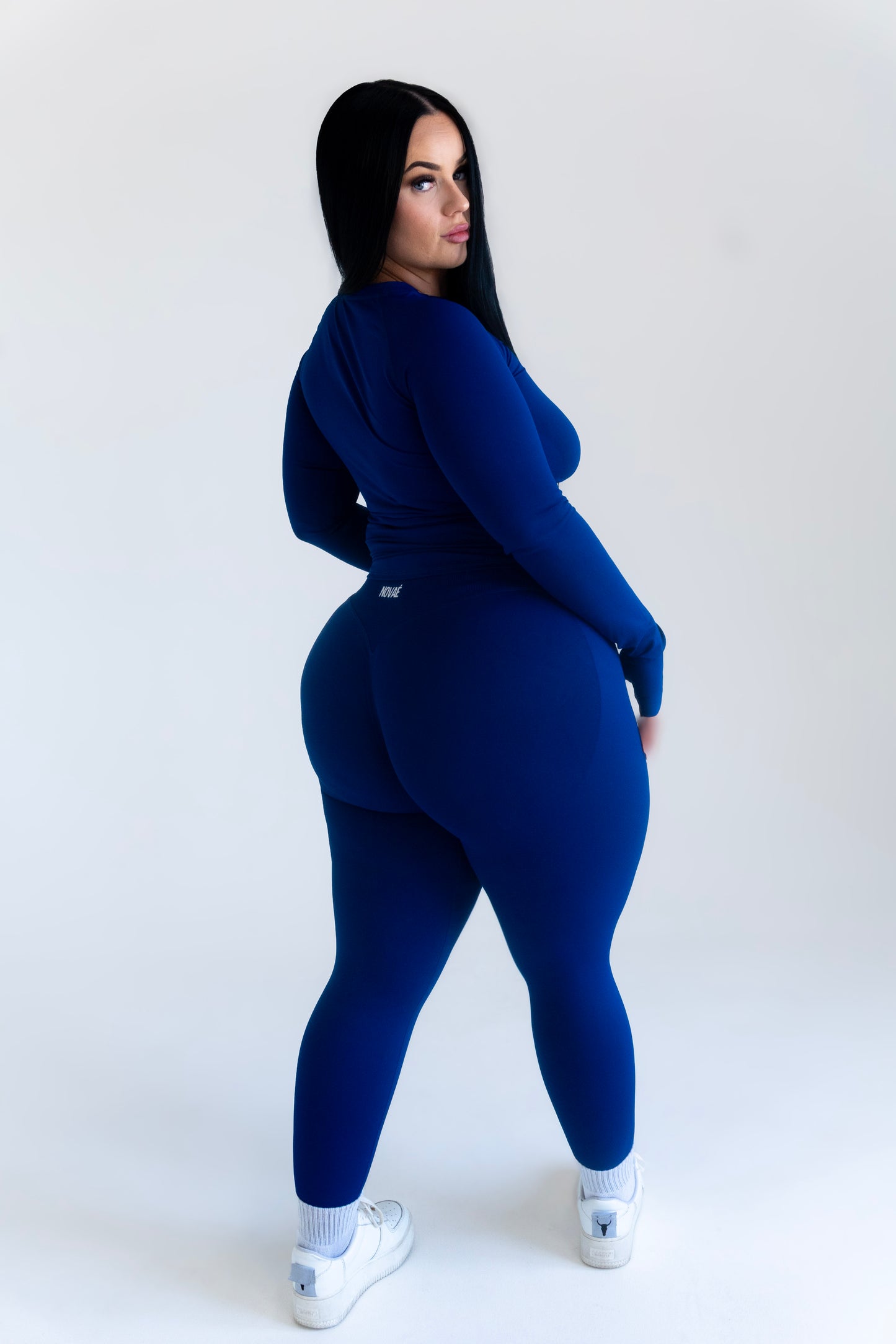 Long Sleeve Contour Top - Royal Blue