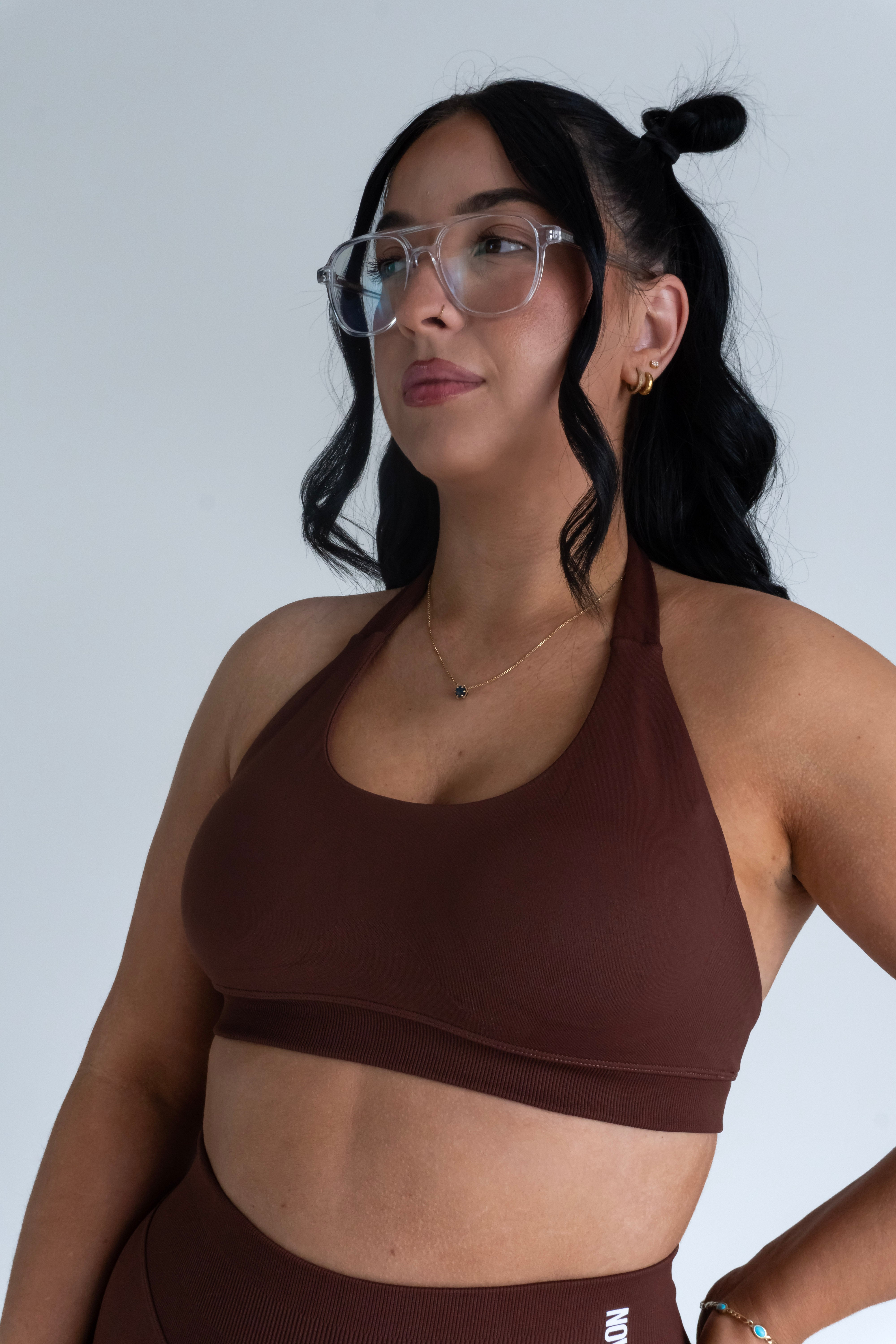 Vital Halter Bra - Brown