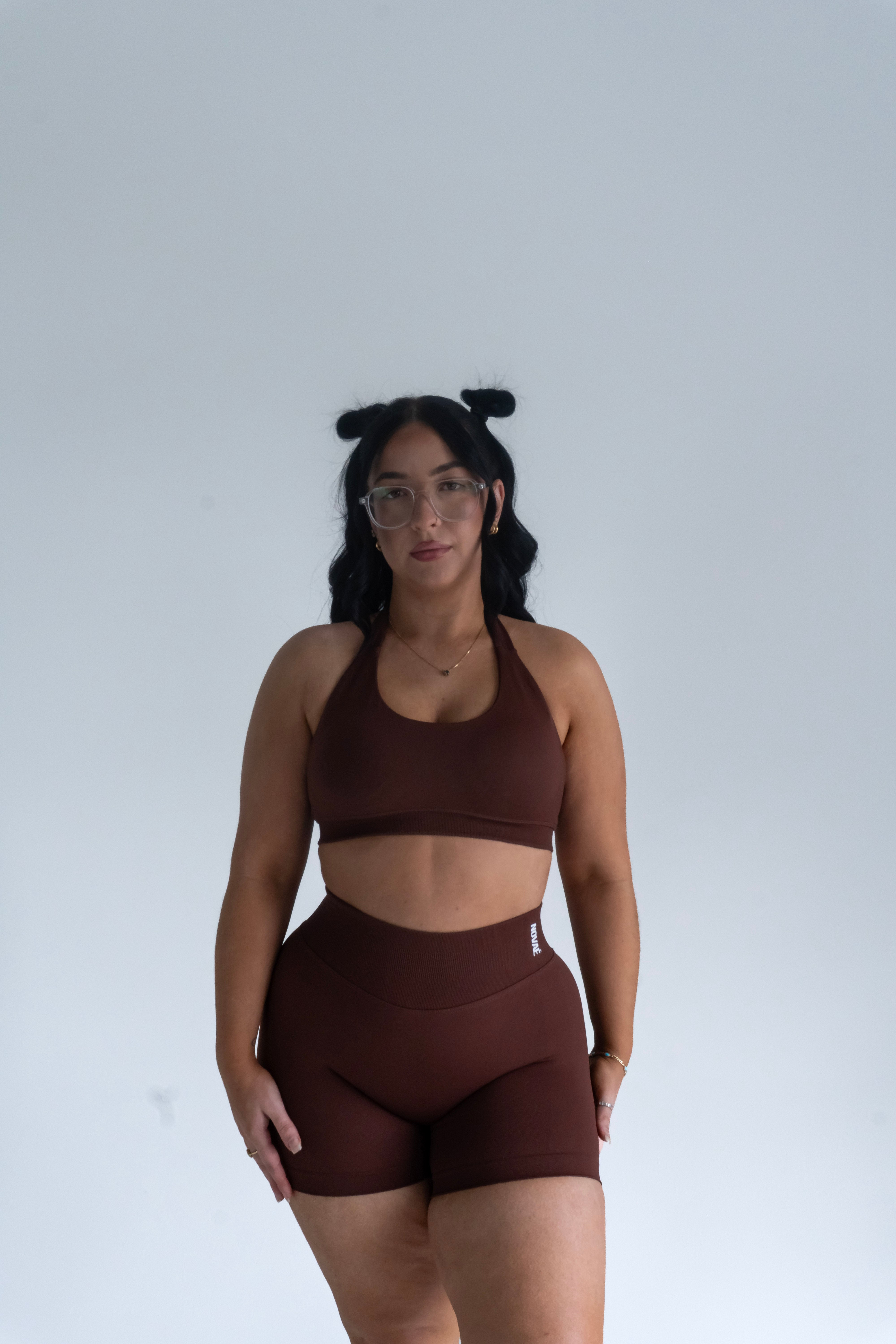 Vital Halter Bra - Brown