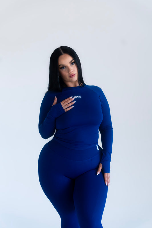 Long Sleeve Contour Top - Royal Blue