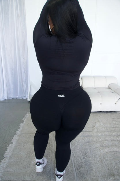 Lette Crop Long - Black