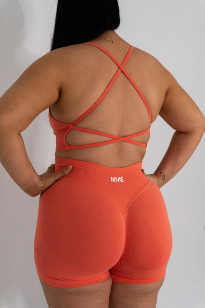 Vital Cross Bra - Coral