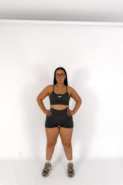 Vital Cross Bra - Charcoal